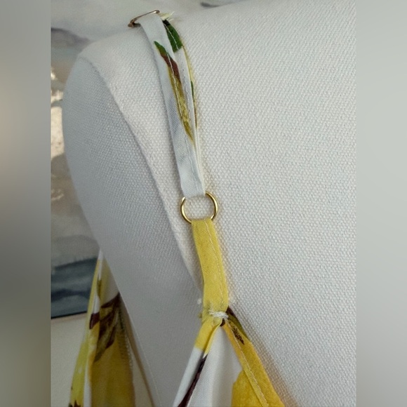 NWT SOLITAIRE SWIM Lemon Cold Shoulder Swim Coverup - Picture 8 of 16